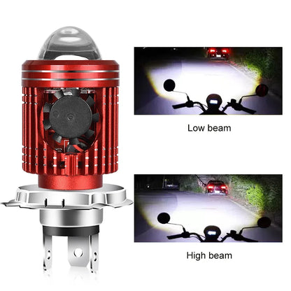 10000LM H4/H6 12V LED Motorcycle Headlight Bulb Moto Spotlights CSP Lens White Yellow Hi Lo Lamp Scooter Accessories Fog Lights