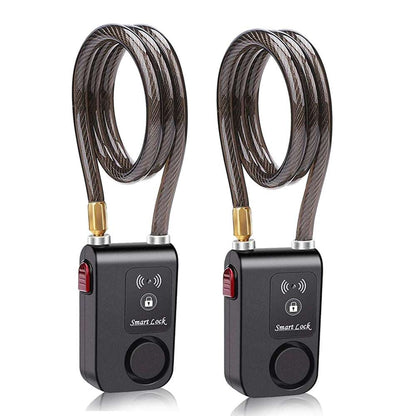 Rockbye Bluetooth Bicycle Lock Alarm 110 dB Bicycle Motorcycle Anti-theft Vibration Alarm Security Smart Bike Alarm Locks 2PCS