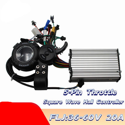 Original DAMAO MA01 5-Pin 36V 48V 52V 60V 72V High-power Throttle Square Wave Hall Controller FLJ Electric Scooter Modification
