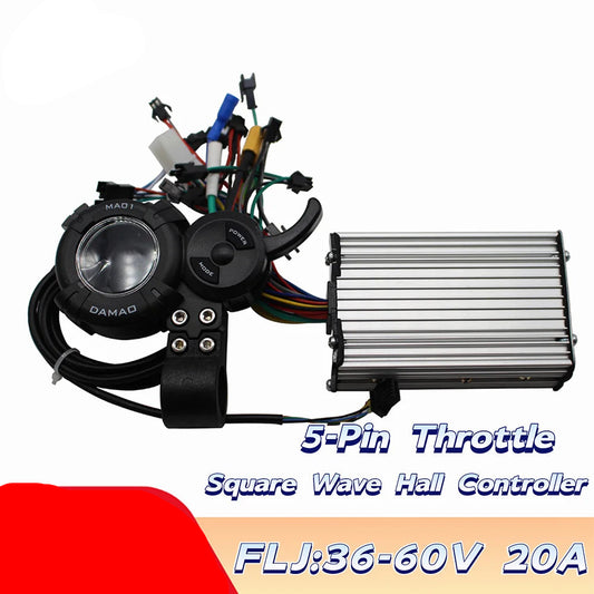 Original DAMAO MA01 5-Pin 36V 48V 52V 60V 72V High-power Throttle Square Wave Hall Controller FLJ Electric Scooter Modification