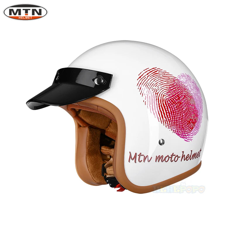 Newly Launched Vintage Motorcycle Helmet DOT Certified Synthetic Leather