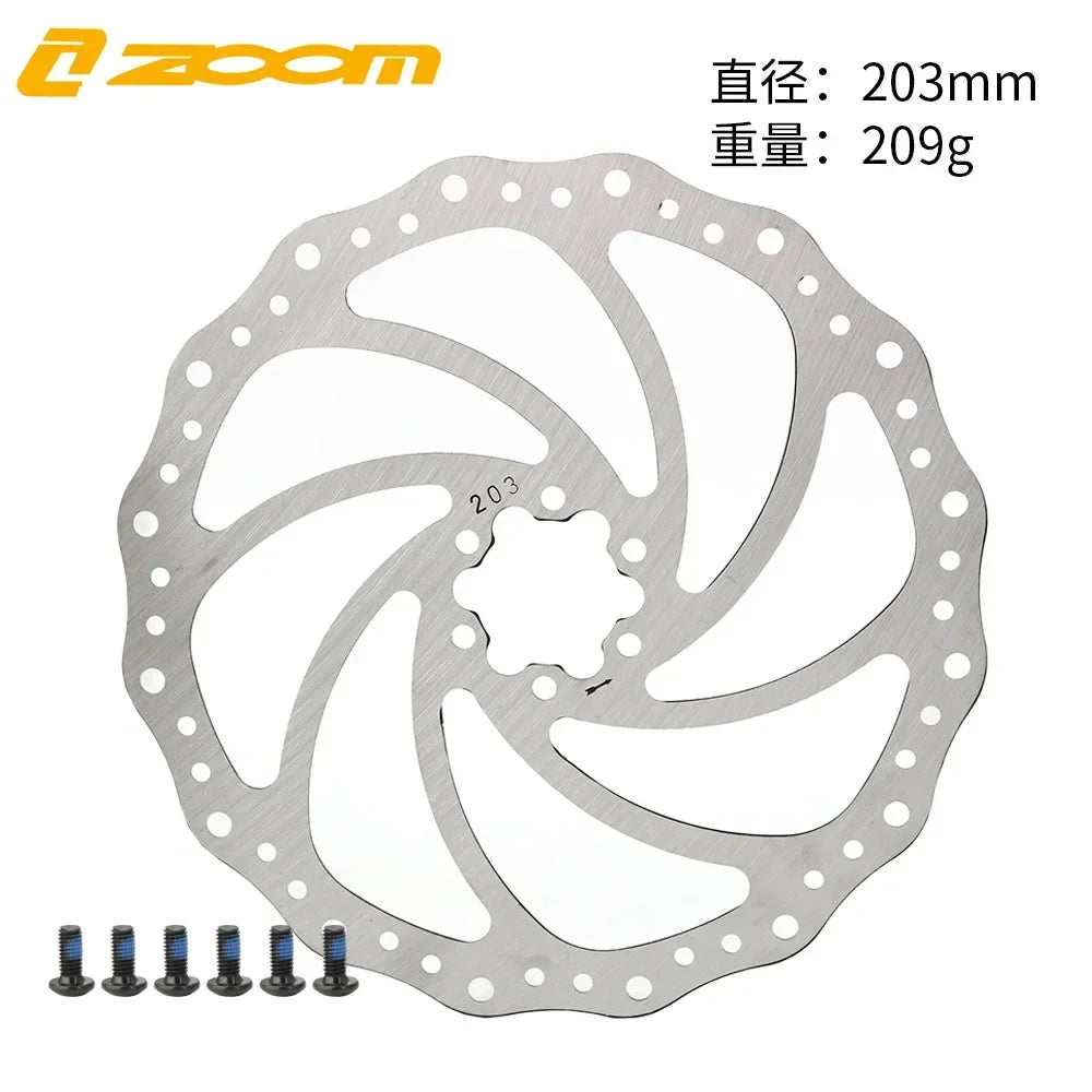 Stainless Steel Brake Rotor 110/120/140/160/180/203mm MTB Road Bike Disc with Bolts Brake Disk 203 B China