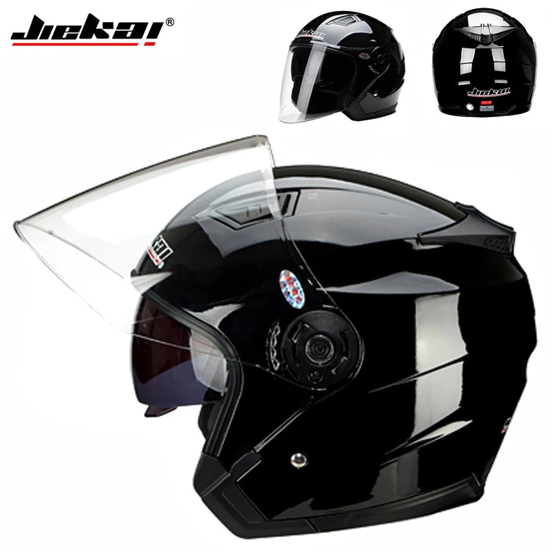 Motorcycle Dual Lens Vintage Helmets Four Seasons Racing Half Casque Helmet
