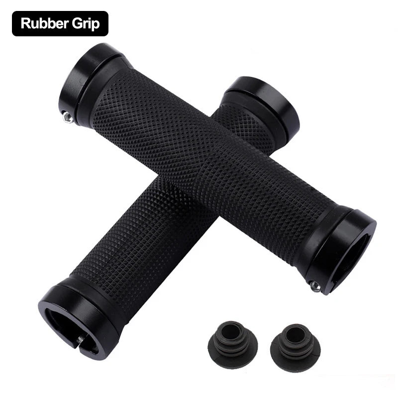 Bicycle Grips BMX Bike Handbar Grips Rubber Bilateral Lock Mountain MTB Bikes Handlebar Grips Non-slip Cycling Bike Accessories 1