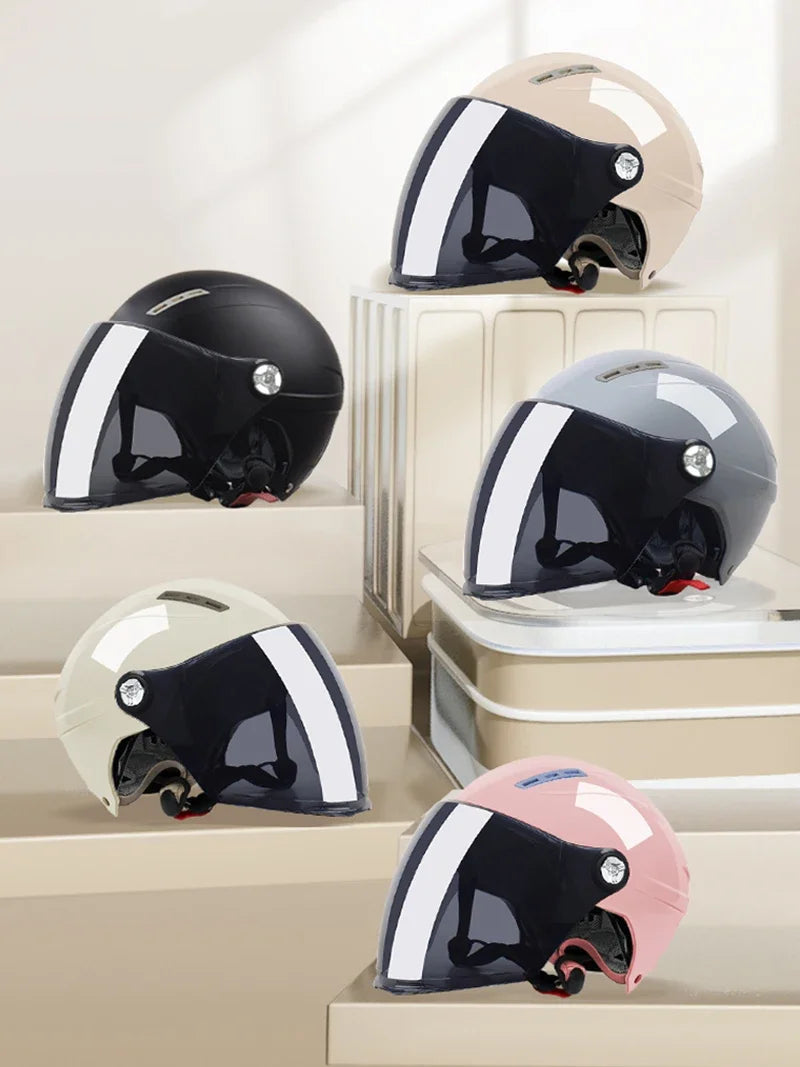 Electric bicycle helmet motorcycle helmet unisex half helmet riding helmet