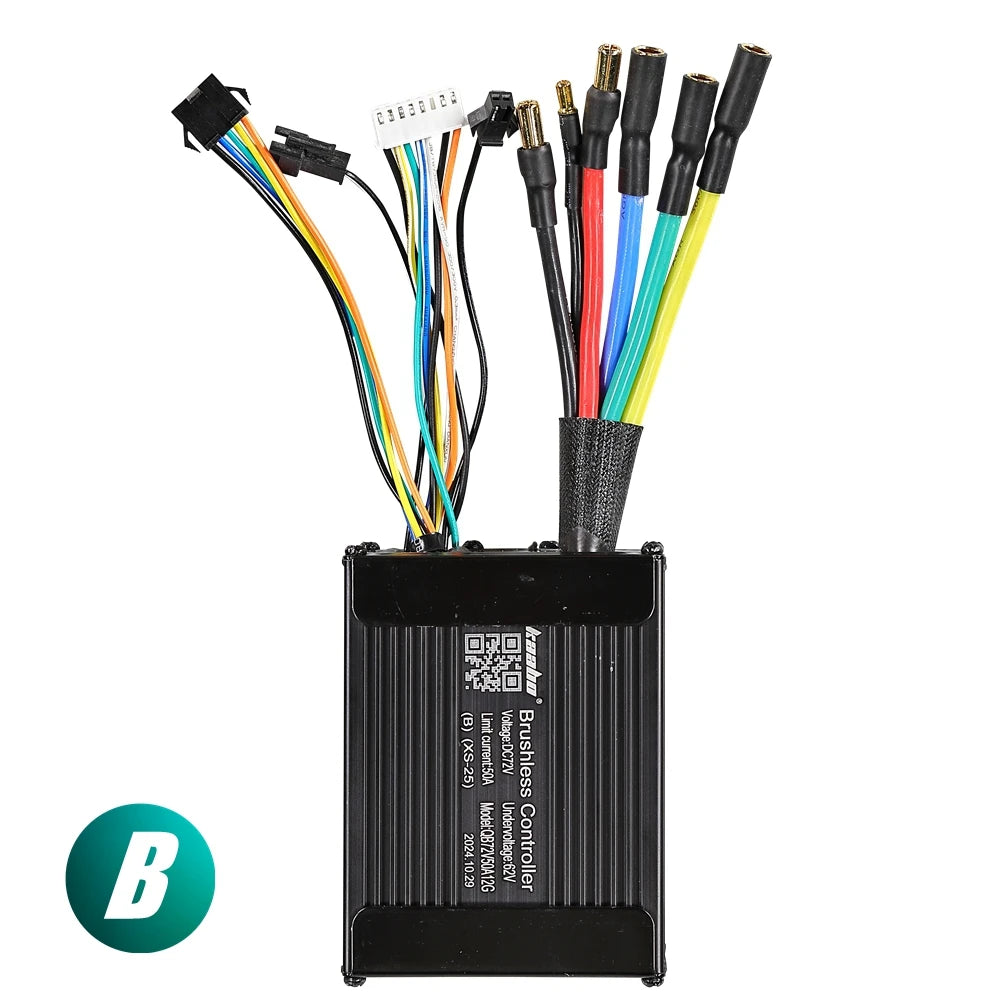 72V50A Sine Wave Controller for 72V 11-Inch KAABO WOLF KING GT PRO Electric Scooter With TFT Center Display for Front Rear Motor