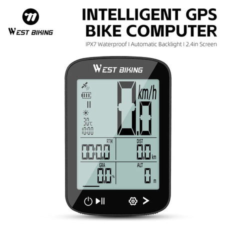 WEST BIKING GPS bike computer wireless speedometer front view