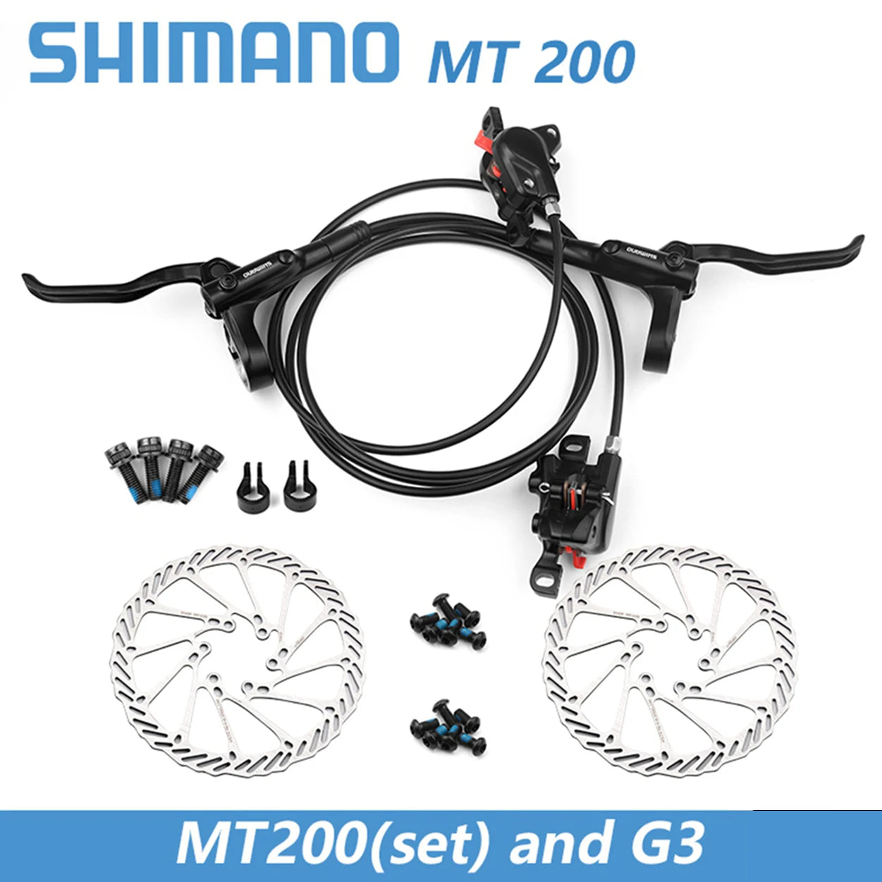 Shimano MT200 MTB Hydraulic Disc Brake Front Rear Mountain Bike Brakes 2 Piston Bicycle Hydraulic Brake Cycling Parts Brake and G3 CHINA