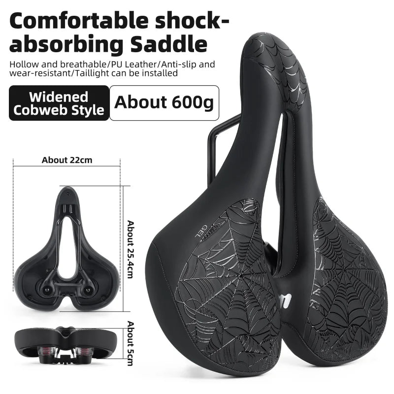 WEST BIKING Bicycle Saddle Comfortable Shockproof Bike Seats MTB Road Hollow Breathable Mountain Bike Saddle Cycling Cushion
