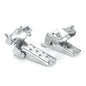 Bicycle Retro Fork Foot Step Peg Steel Foldable Chrome MTB Bike Motorcycle Universal Front Rear Pedals For 24-38mm Diameter Silver CHINA