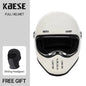 Full Face Helmet Vintage Red Sleek Design Lightweight Construction DOT ECE Certified Ideal Bright White CHINA