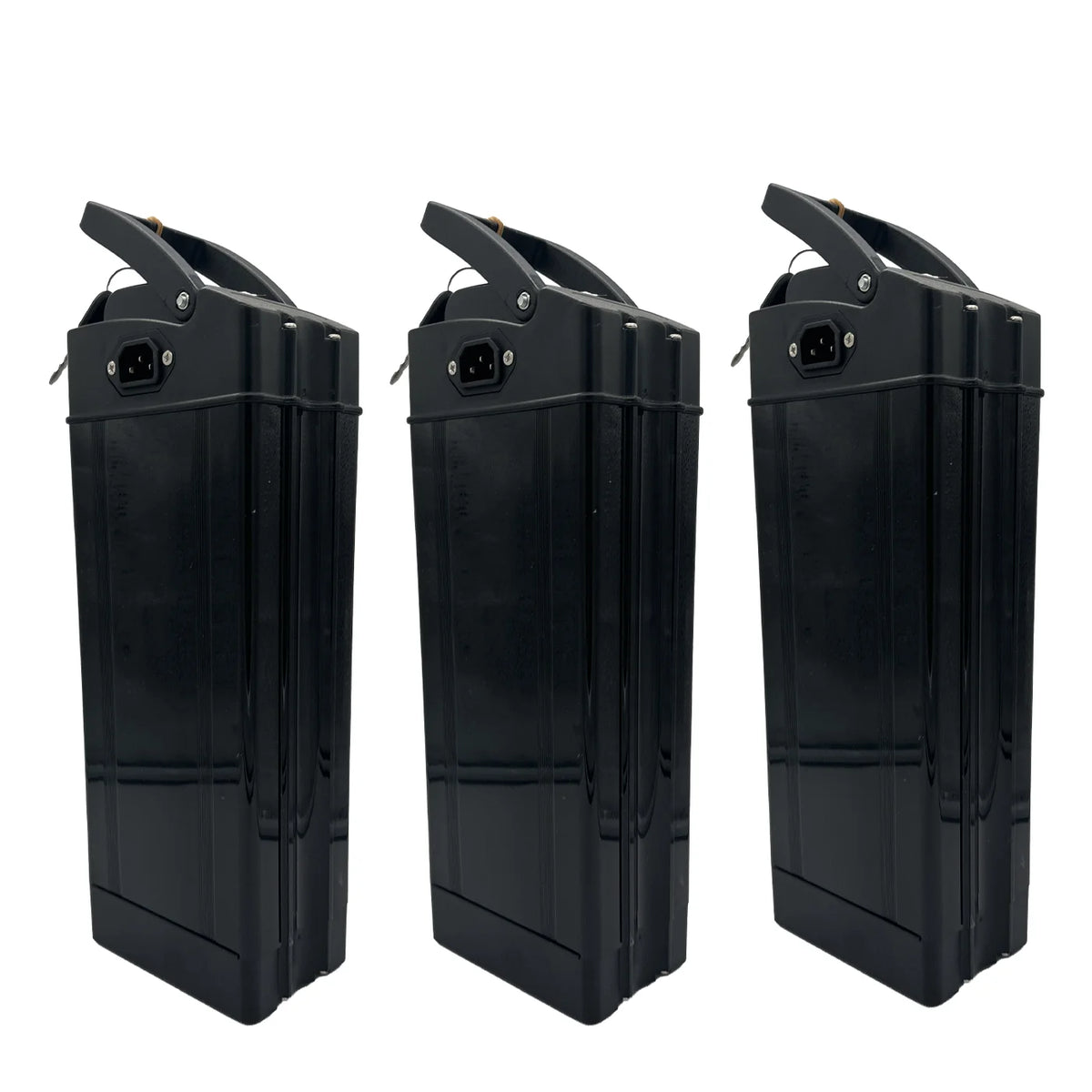48V 20Ah 30Ah folding e-bike battery power connector and switch close up
