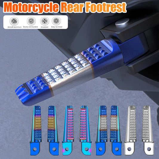 1 Pair Foot Peg Anti-Slip Foot Rests Pegs Aluminum Alloy Motorcycle Rear Footrests for Honda Phantom 150 CB190R for Yamaha