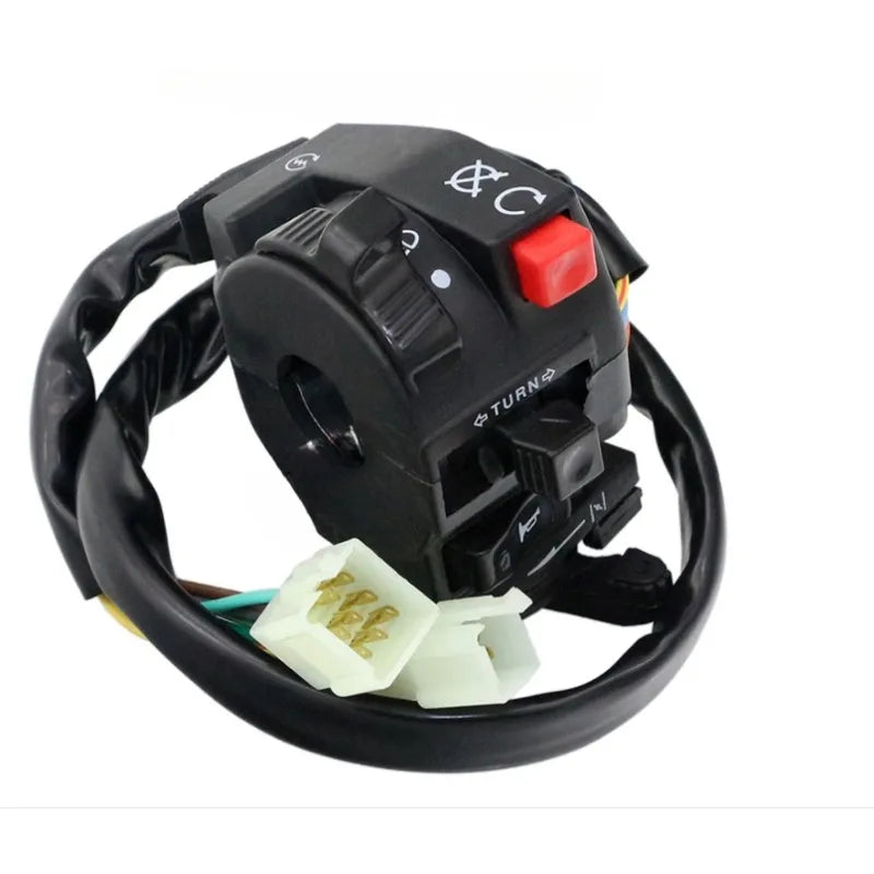 Motorcycle Electric Start Switch Horn Turn Signals Indicator Switch Far Near Light Button For ATV Etc