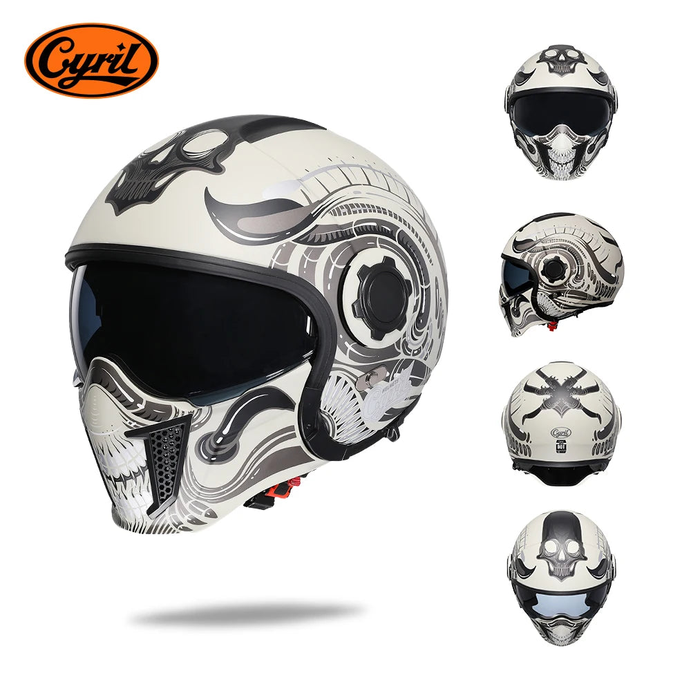 Modular Motorcycle Helmet Full Face Helmet Open Face Helmets Men helmet DOT ECE APPROVED CYRIL