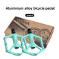 VXM Bicycle Ultralight Seal Bearings Pedals Cycling Aluminum Alloy Road MTB Bike Pedals Flat Platform Cycling Parts Accessories Cyan