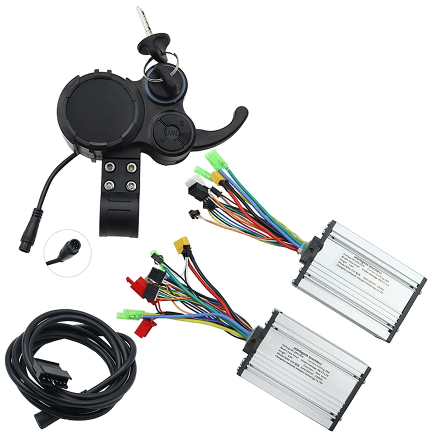 Electric Scooter Repair Part 48V60V 28A Dual Drive Controller High Quality LCD Instrument Switch Accelerator With Medicine Spoon