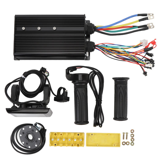 80A 60V 72V 2000W 3000W 5000W Brushless Motor Controller Kit with S966 LCD Display WaterProof Plug 20X Speed Adjustment Throttle