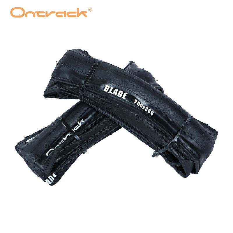 Ontrack Folded Tire Road 700X25C 28C Blade 30Tpi Skin Wall Black