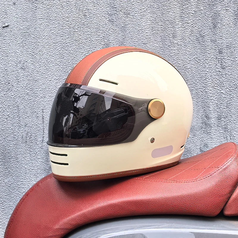 Full face motorcycle helmet - Classic design, suitable for both men and women, with safety protection certified by DOT 15 China