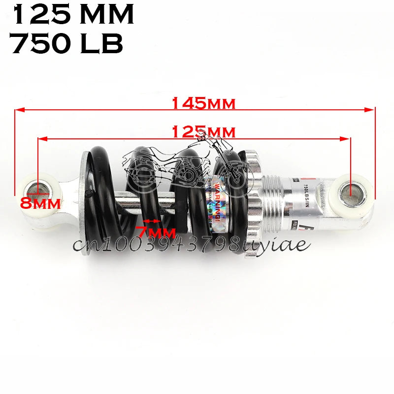 100MM 125MM 150MM 180MM 190MM 200MM Rear Suspension Shock for 47cc 49CC Super Minimoto ATV Quad electric scooter Pocket Bike