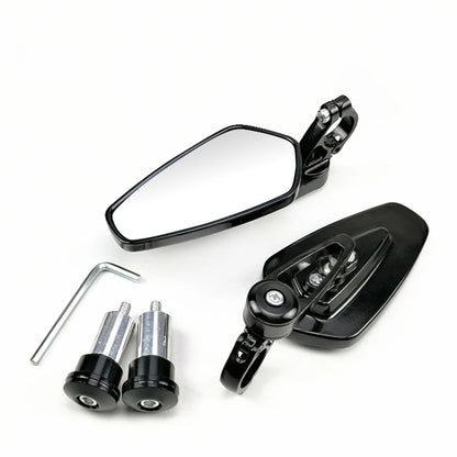 EAFC 1 Pair 7/8" 22mm Motorcycle Rearview Mirrors Universal Scooter Bar End Handlebar Mirror Rear View Mirror Accessories