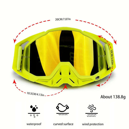 NAFEIB Motocross Glasses Motorcycle Sunglasses Man Windproof Protection Skiing Cycling Racing Off-Road Goggles Tear-off Film