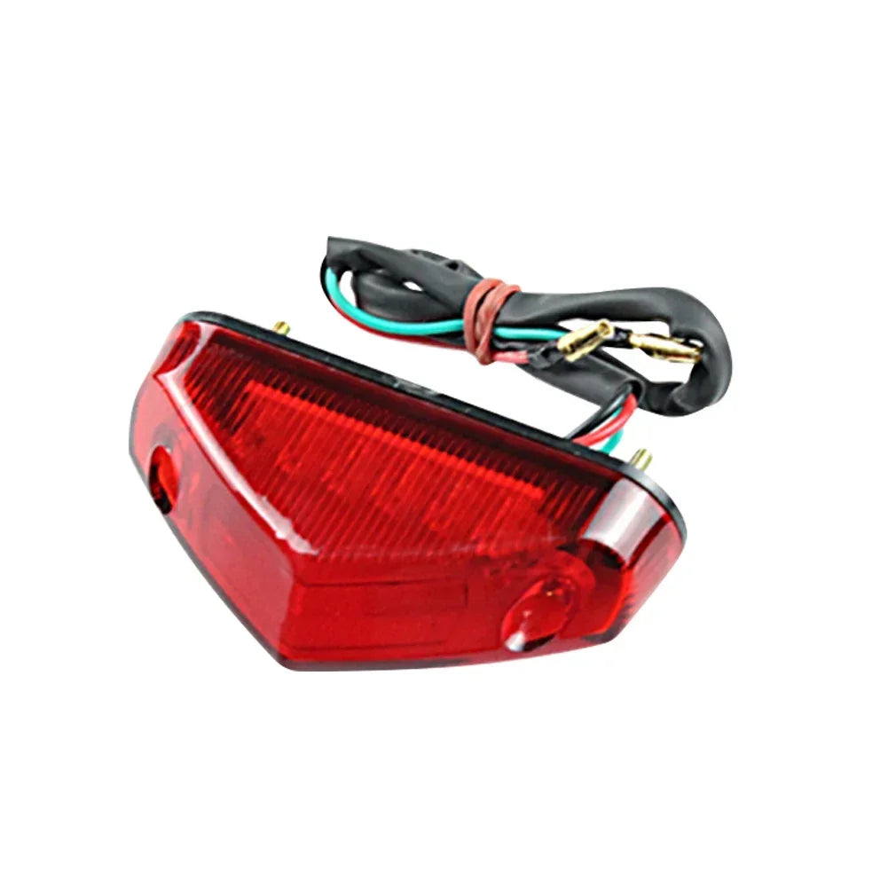 12V Motorcycle Tail Rear Light Lamp Taillight Motor Brake Stop Lights License Plate Light Moto Equipments Parts Access Universal