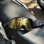Motorcycle Glasses Windproof Motorcycle Helmet Glasses Sunglasses Retro Universal Leather Retro Motorcycle Accessories BGL-G-Golden