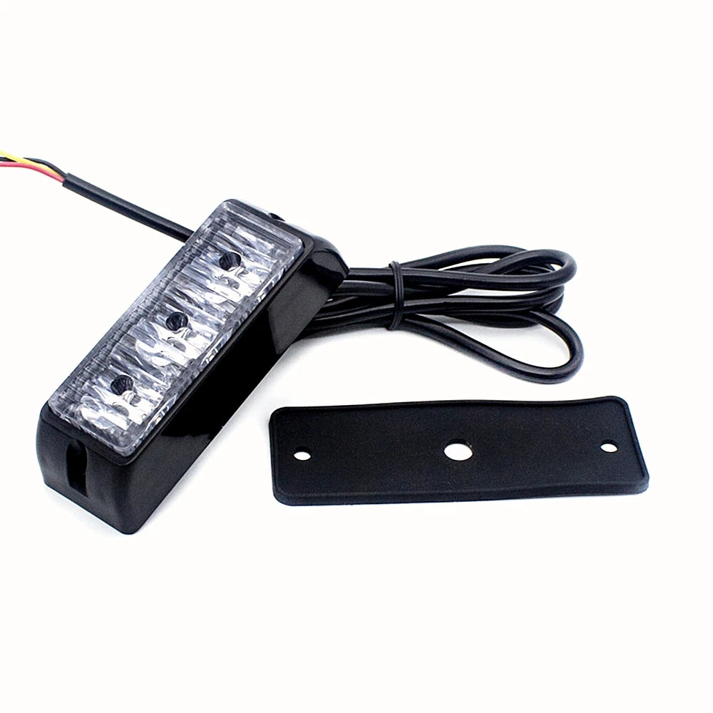 3 LED Emergency Strobe Lights Beacon for Car Truck Hazard Warning Light Surface Mount Vehicle Caution Flashing Light Bar 12V/24V