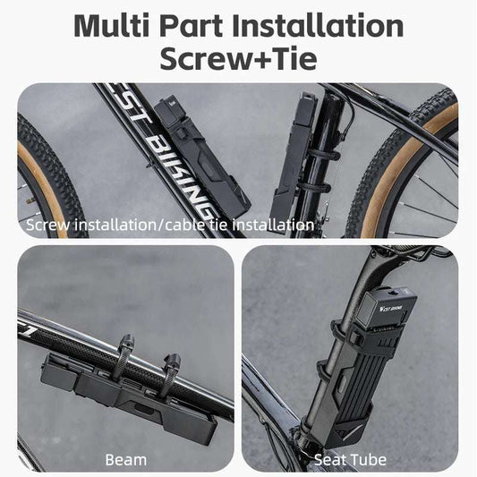 WEST BIKING Foldable Bike Lock 3 Key Strong Security Anti-theft Bicycle Lock Heavy Duty Chain Cable Padlock Motorcycle Lock