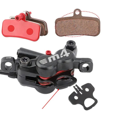 MEROCA 4-Piston MTB Hydraulic Brake Set With Silicone Protective Cover Front And Rear Brake 800mm/1400mm Bike Disc Brake For MTB