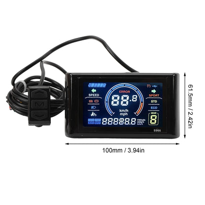 80A 60V 72V 2000W 3000W 5000W Brushless Motor Controller Kit with S966 LCD Display WaterProof Plug 20X Speed Adjustment Throttle
