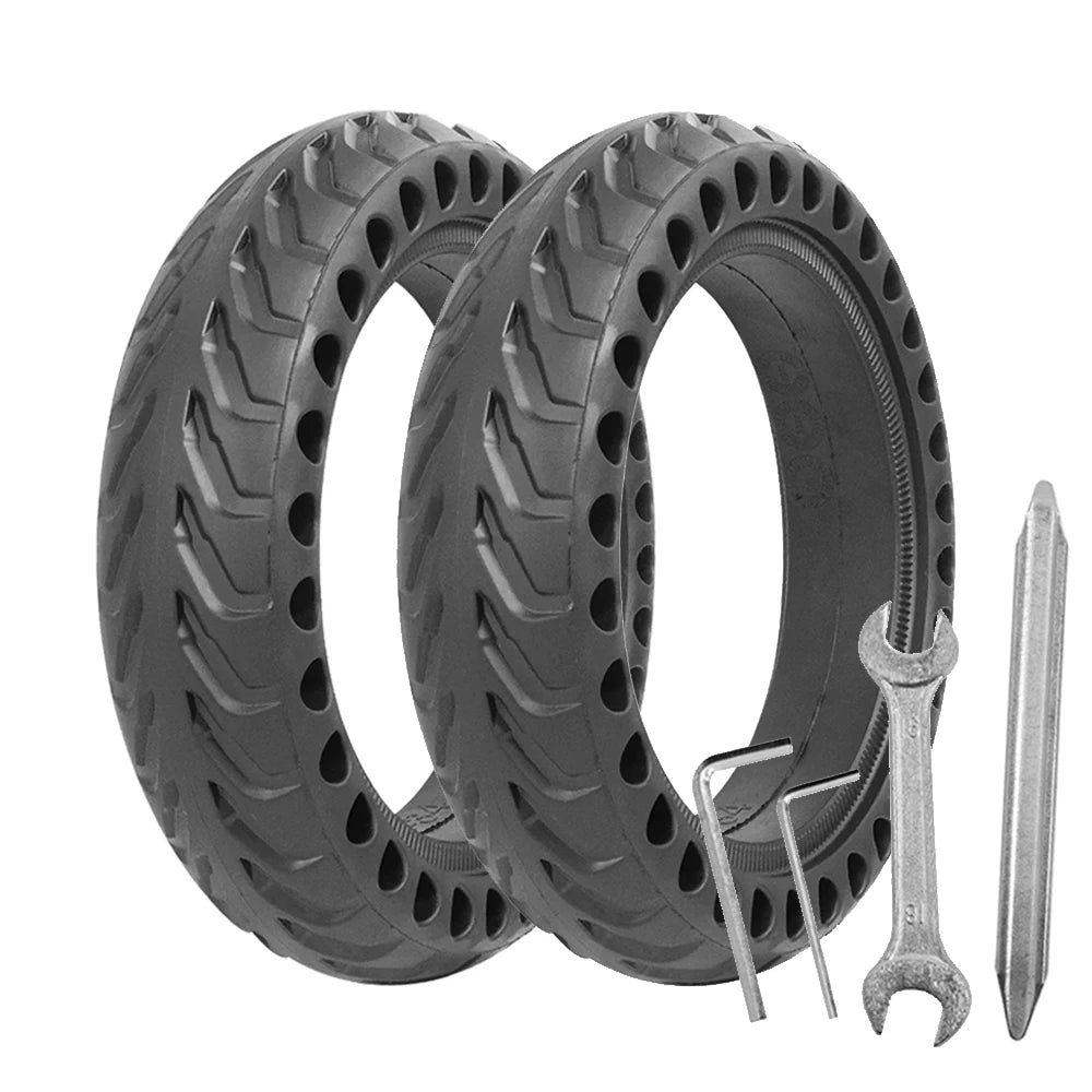 8.5 Inches Solid Tire for Xiaomi M365 Pro Electric Scooter 1S Pro 2 Essential Scooter Tyre Damping Rubber Tyres 2pc black with tools China