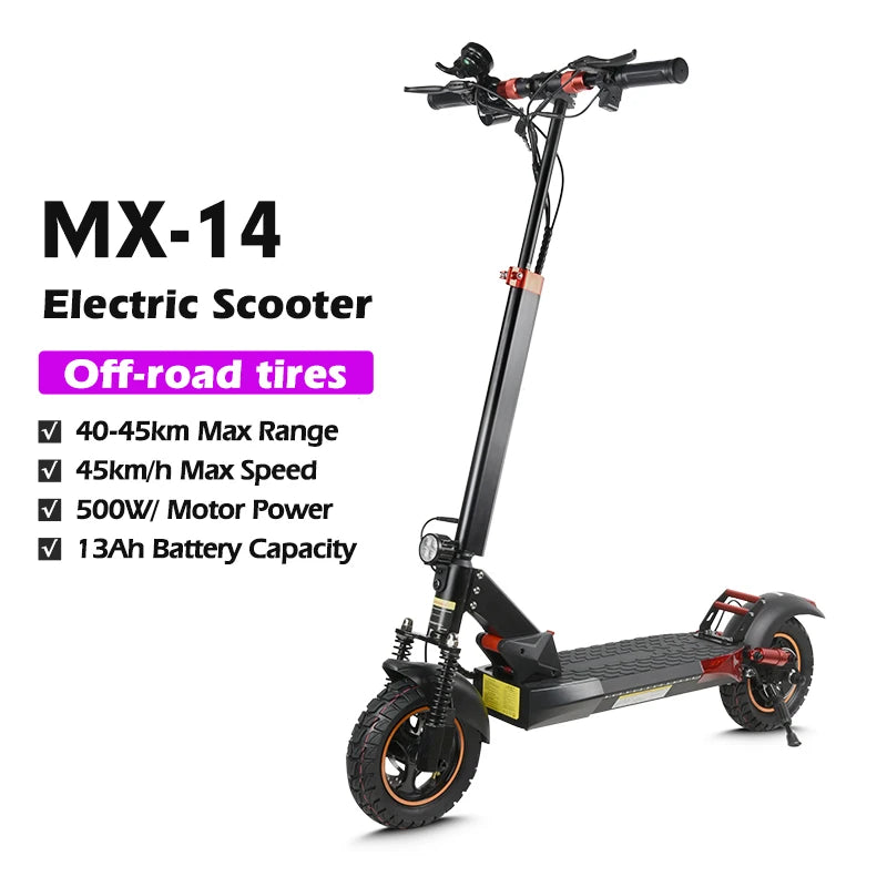   Mankeel MX-14 10" Off-road Tire Kick Electric Scooter - 48V 13Ah, 45km/h, Foldable E-Scooter for Adults