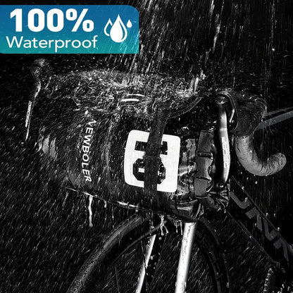 NEWBOLER NEW Bike Front Tube Bag Waterproof Bicycle Handlebar Basket Pack Cycling Front Frame Pannier Bicycle Accessories