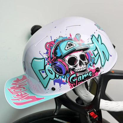 Vintage Half Helmet Motorcycle Helmet For Men Women Summer Universal Electric Motorcycle White-Street-Party China