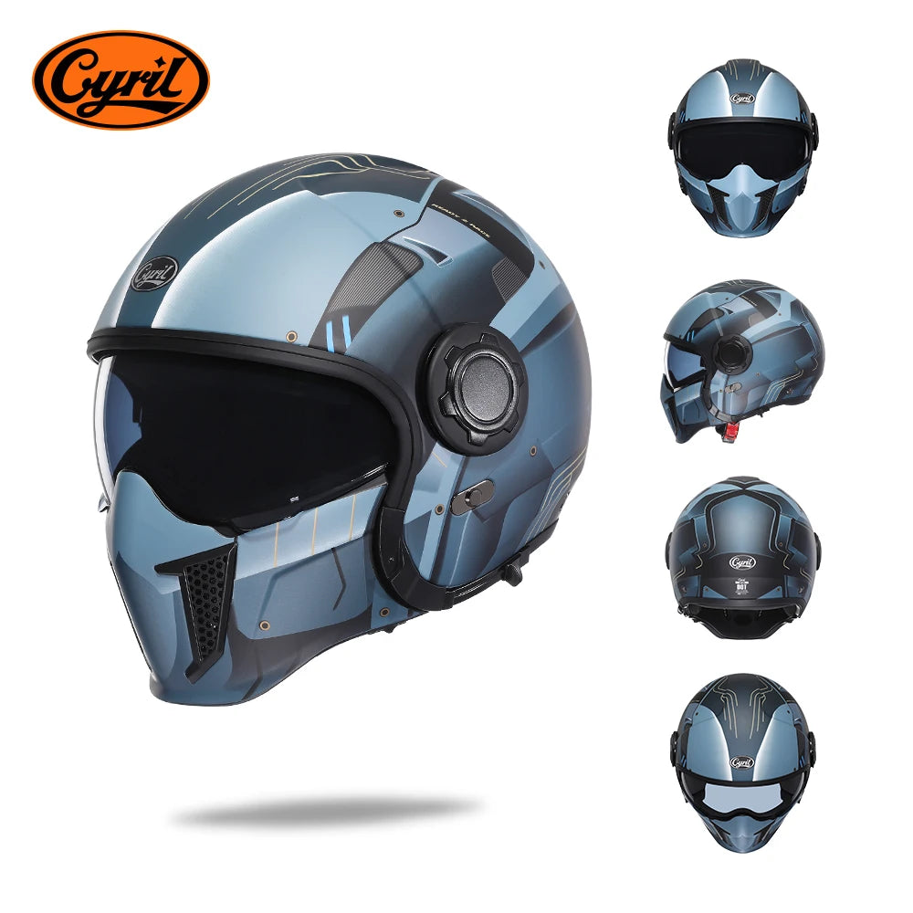 Modular Motorcycle Helmet Full Face Helmet Open Face Helmets Men helmet DOT ECE APPROVED CYRIL