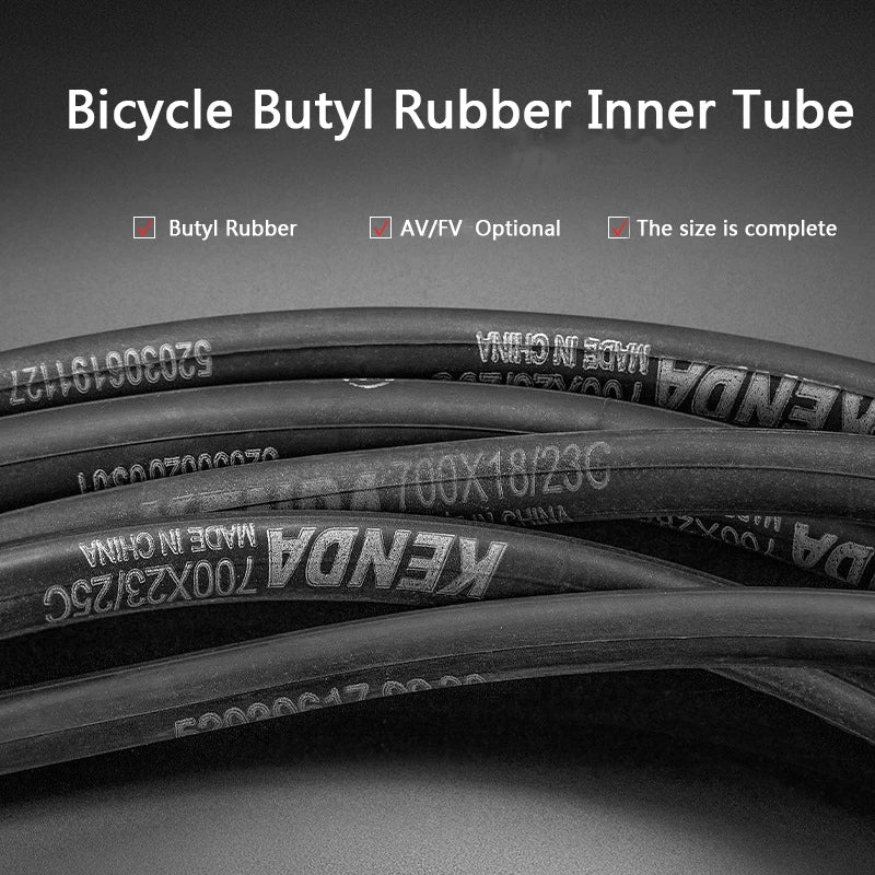 KENDA Bicycle Inner Tube 1PC 700C 23-25C 28-32C 35-43C Schrader Presta Butyl Rubber MTB Road Bike Tube Inner Tyre Bicycle Parts