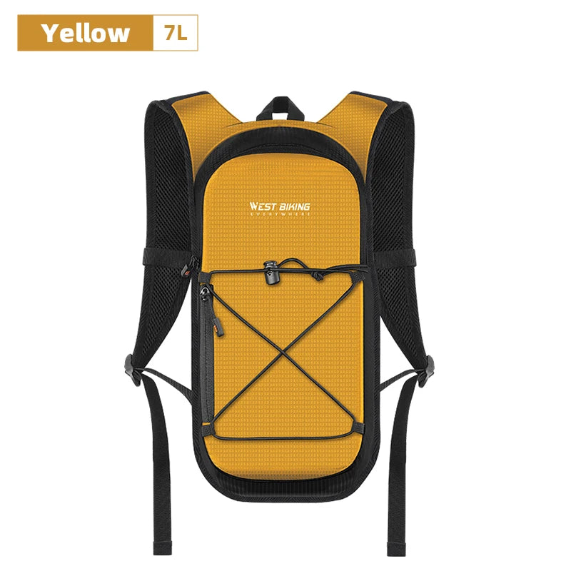 WEST BIKING 7L Cycling Backpack Bicycle Bags Outdoor Sport Climbing Hiking MTB Road Bike Hydration Backpack Men Women Bag Orange 7L CHINA