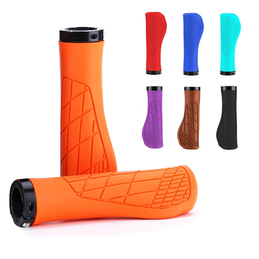 MTB Bicycle Grips Shockproof Bike Handlebar Cover Anti-Slip Lock on Bike Handle Cuffs Ergonomic Cycling Rubber Ball Handle Grips