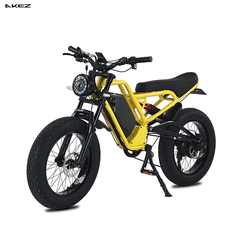 kez Jaguar 1500W fat tire electric bike for adults parked outdoors