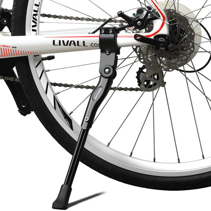 RIDERACE Bicycle Kickstand Adjustable Aluminum Alloy MTB Mountain Bike Stay Side Rear Parking Rack Road Cycling Kick Stand