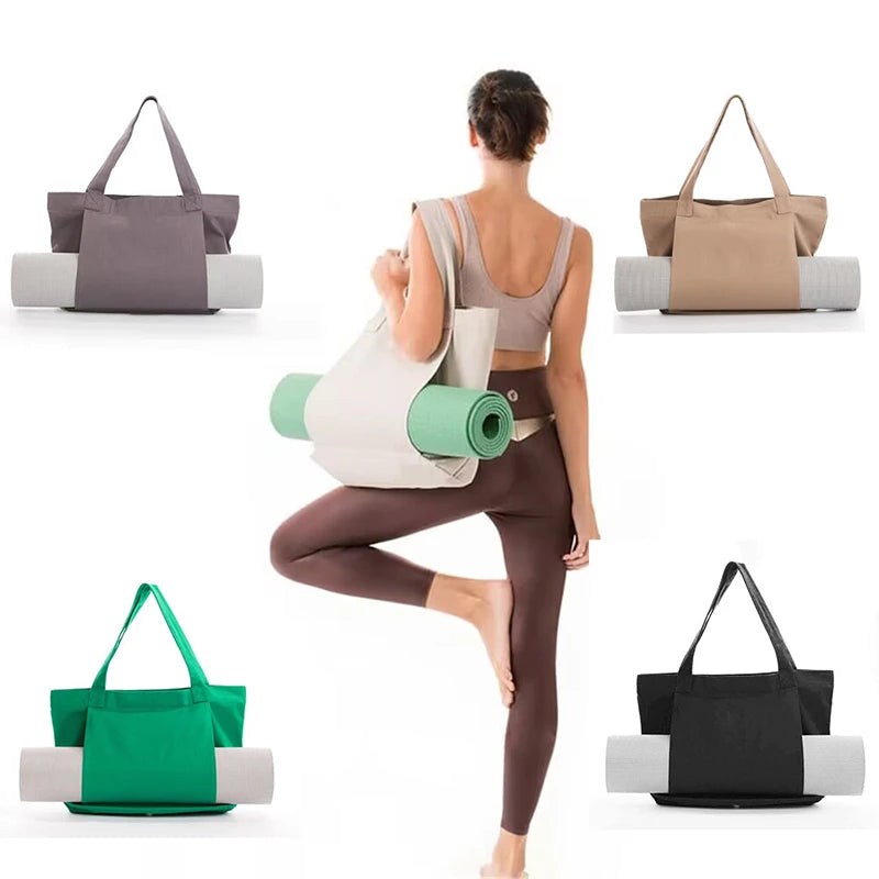 Yoga Pilates Cushion Bag Canvas Handbag Outdoor Exercise Equipment Travel Yoga Shoulder Bag Storage Bag