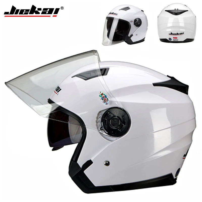 Motorcycle Dual Lens Vintage Helmets Four Seasons Racing Half Casque Helmet