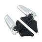 Motorcycle Rear Passenger Footrest Accessories Aluminum Alloy Replacement Pedals Rearset Footpegs for Vespa LX Lxv S Argent