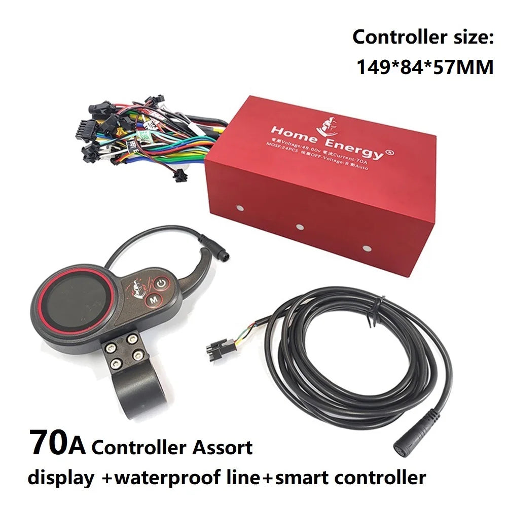 Electric Bicycle Dual Drive Controller 48v60v72v 50A70A90A120A160A Waterproof Cable for Electric Motorcycle Scooter LCD Display
