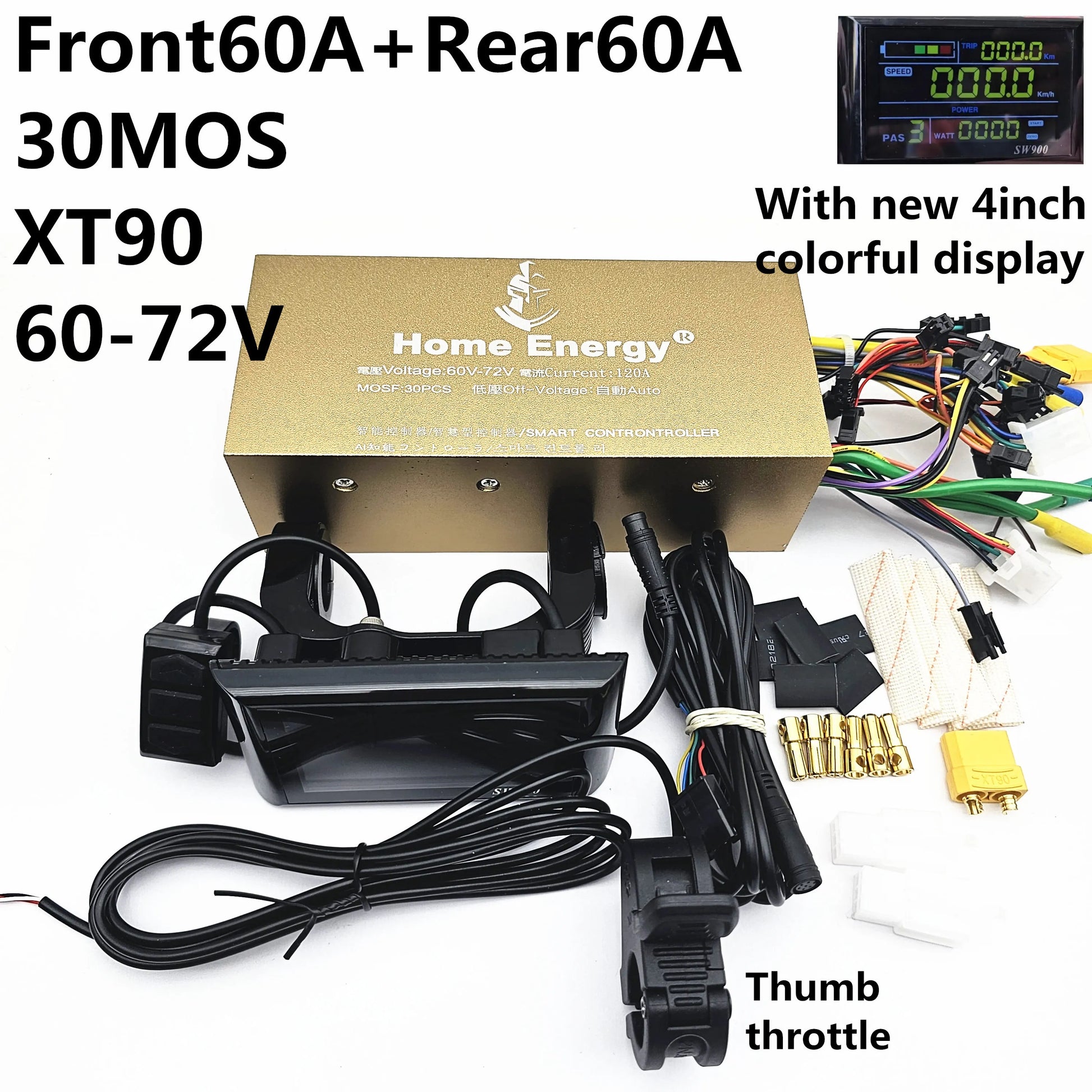 Home Energy SMART CONTROLLER for electric scooter Driver display Throttle LCD 48V 60V 72V 50A 90A 120A 160A