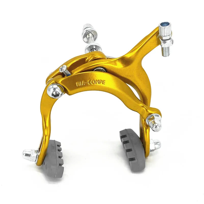 DIA-COMPE C Caliper Brake Road Bicycle BYA412 Folding Bike Retro City Bike Dual Pivot Caliper Brake 61-79mm Aluminum Alloy Gold 1Pcs
