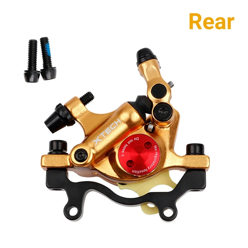 ZOOM XTECH HB100 MTB Oil Disc Hydraulic Brake Disc Brake Line Pull Calipers Front & Rear G3 rotors 120/140/160/180MM MT200 M315 Yellow Rear